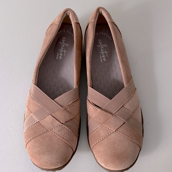 Clarks Haley Jay Ultimate Comfort Collection Shoes in Praline Suede - NWOT - Picture 4 of 10